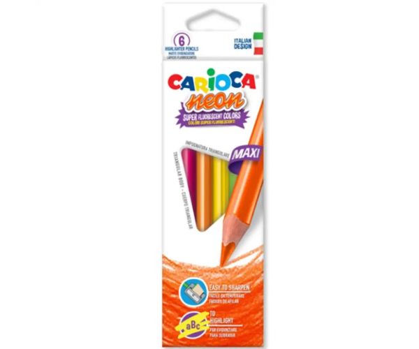 Carioca: Neon Maxi set creioane colorate 6 bucăţi