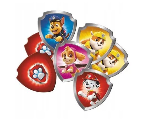 Paw Patrol joc de memorie cu cărți formă scut - Trefl (versiune HU)