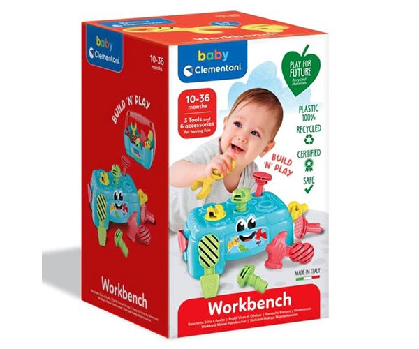 2 in 1 Bancă de lucru și cutie de scule cu unelte - Clementoni baby