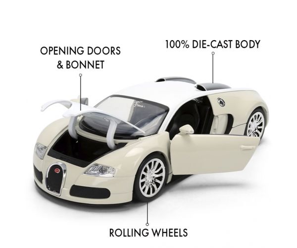 Fast & Furious: 2011 Bugatti Veyron model de mașină din metal 1/24 - Jada Toys