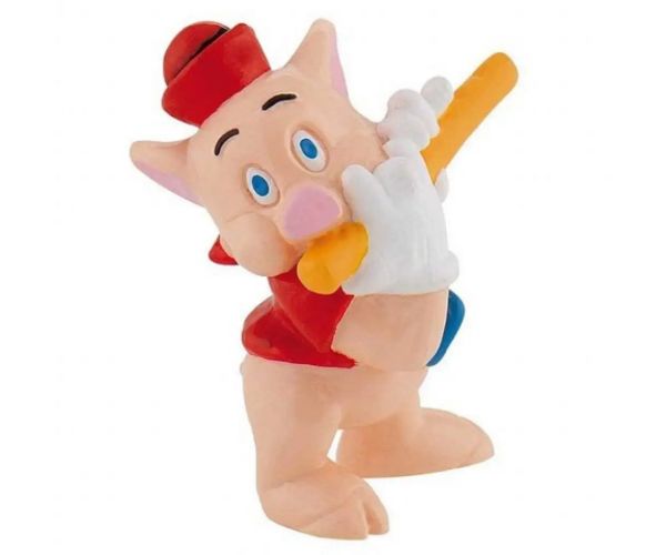 Cei trei purceluşi: porc cu flaut figurină de joacă - Bullyland