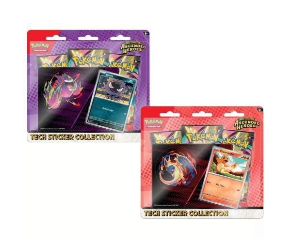 Pokémon TCG: ME02.5 Colecție de Stickere Tehnice a Eroilor Ascendenți în două variante 1buc
