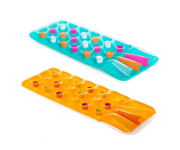 Bestway: Saltea gonflabilă colorată cu pahare în mai multe culori 1buc 173x64x16cm