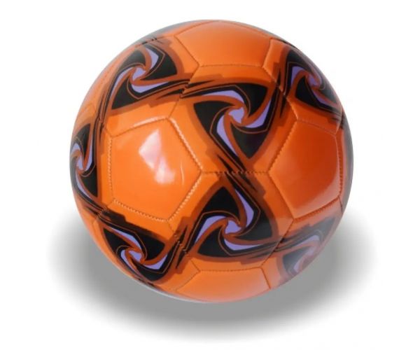 Minge de fotbal colorata din piele artificiala in mai multe variante 22cm