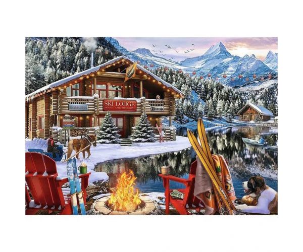 Crăciunul în munți puzzle 2x500buc - Trefl