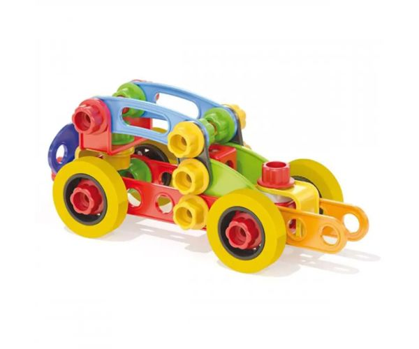 Quercetti: Techno Jumbo vehicule set creativ 76 bucăți