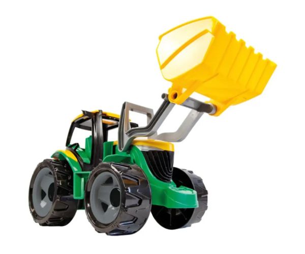 LENA: Tractor uriaş cu accesoriu verde/galben 62cm