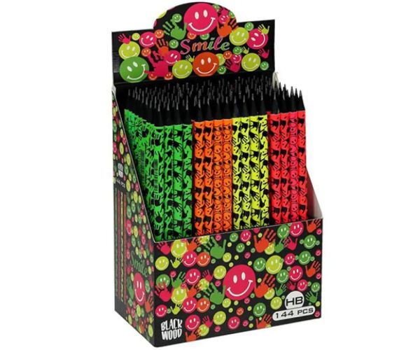 Spirit: urmă de palmă creion grafit HB model cu radieră mai multe culori 1bc