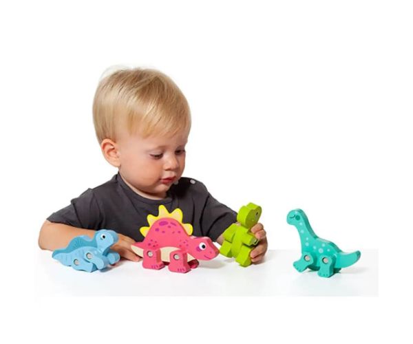 Molto: Nature Primul Dino figurină lemn pachet 4 bucăți