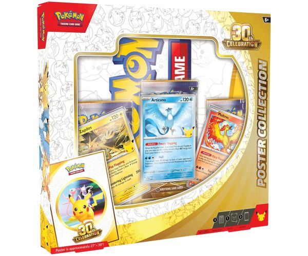 Pokémon TCG: Colecția Poster de 30 de ani – poster și cărți promoționale + pachete booster