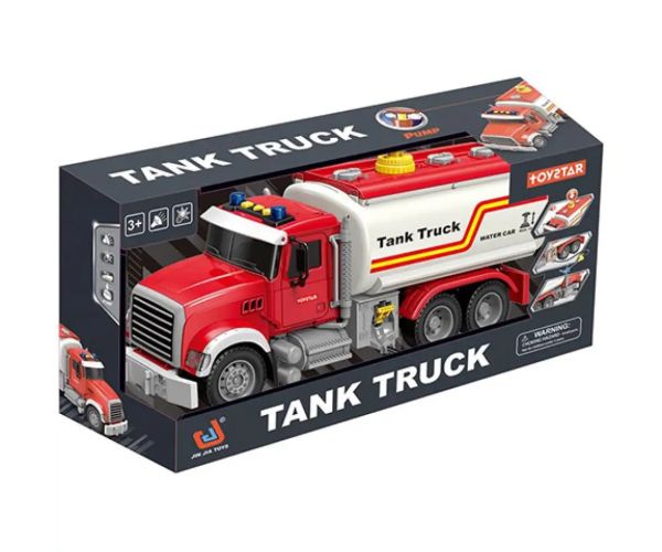 ToyStar vehicul transport de combustibil culoarea roșie cu efecte de sunete și lumini 36cm