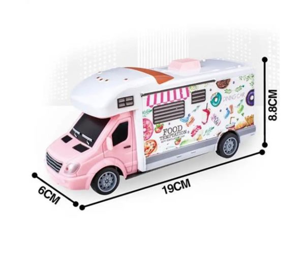 RC vehicul transport mâncare cu telecomandă și lumini 27MHz 1/32
