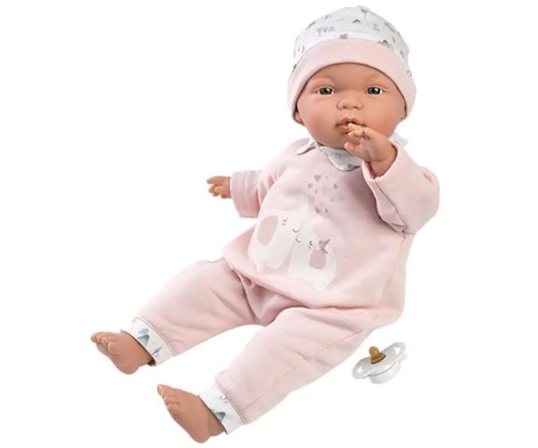 Llorens: Joelle păpușă în haine cu design elefant 38cm