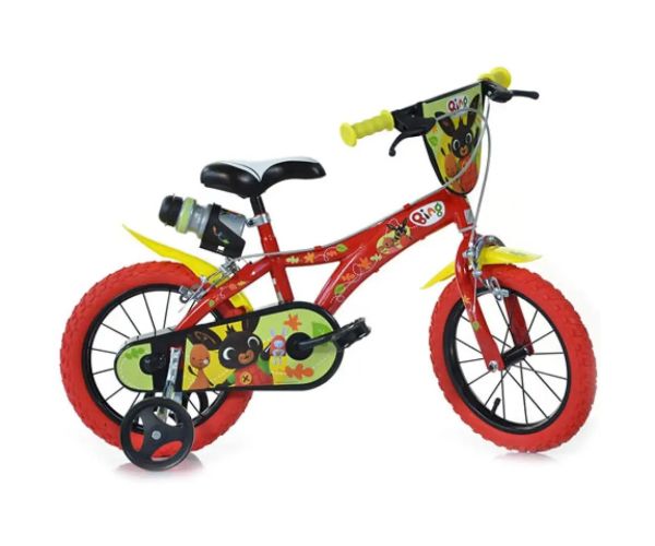 Bicicletă pentru copii Bing roșie mărimea 14 - bicicletă Dino Bikes