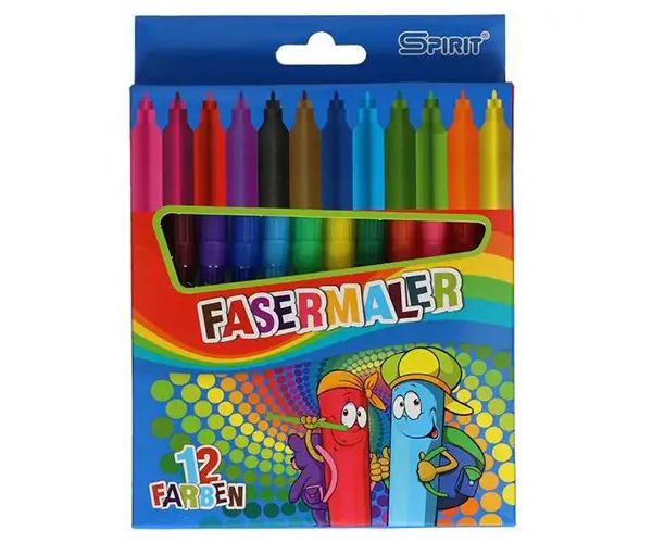Spirit: set marker 12 bucăți subțire colorat