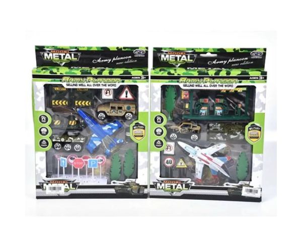 Set de joc militar cu avion și accesorii în două variante