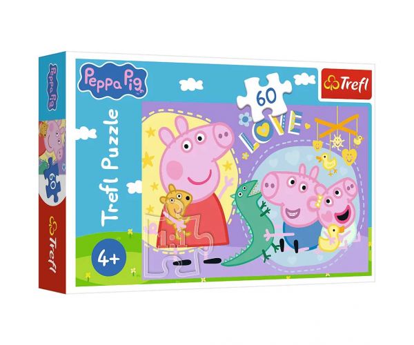 Puzzle Peppa Porculiță 60 de piese - Trefl