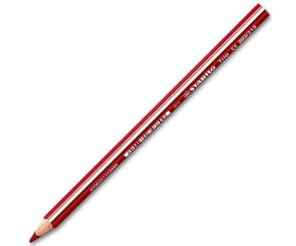 Stabilo: Trio Thick gros grosier triunghiular roșu visiniu creion colorat 1buc
