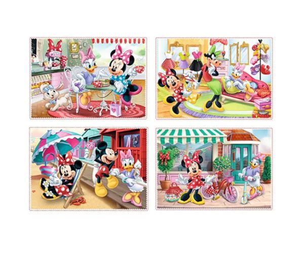 Minnie Mouse și prietenii 12,15,20,24bucăți 4 în 1 puzzle - Trefl