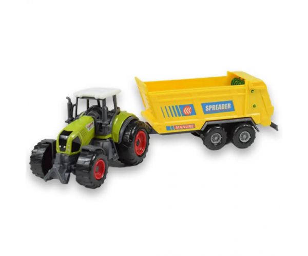 Farm Set: Tractor agricol cu ​​remorcă în patru versiuni 22cm