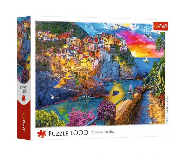 Plimbare de seară în Cinque Terre puzzle de 1000 de piese - Trefl