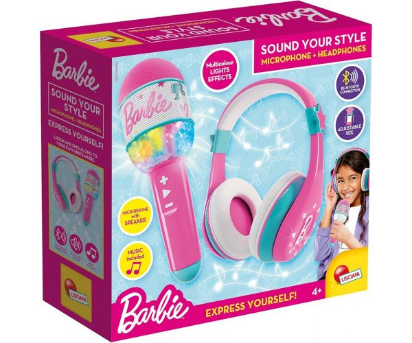 Barbie Sound Your Style set cu căști și microfon - Lisciani