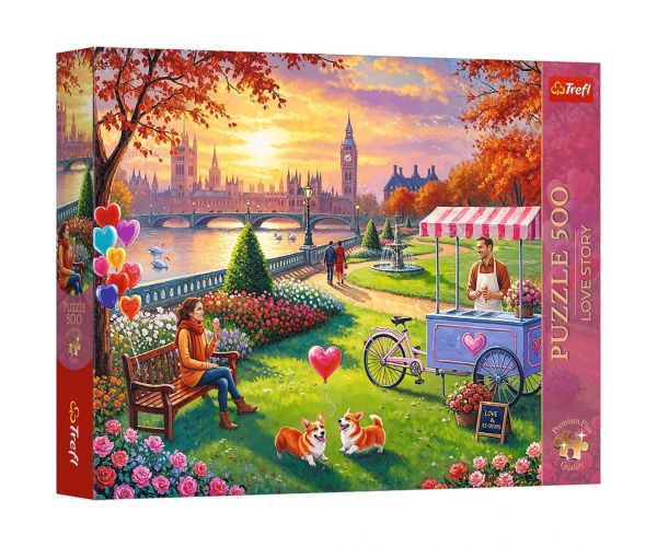 Puzzle romantic Londra 500 de piese calitate Premium plus - Trefl