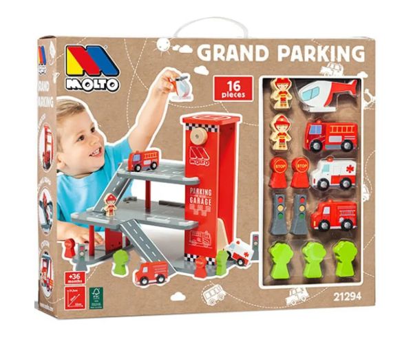 Molto: Nature Grand Parking lemn parcare set de joacă