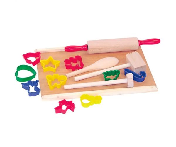 Set accesorii bucătărie din lemn cu 15 elemente
