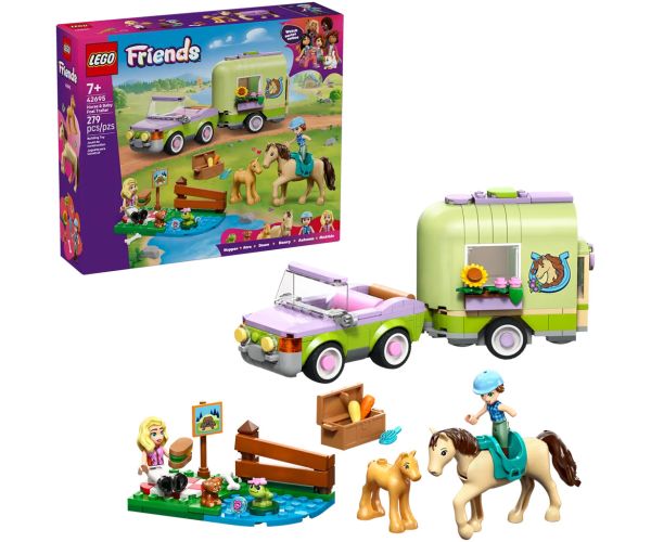 LEGO® Friends: Remorcă pentru cai și ponei (42695)