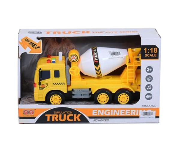 Mixer betonieră mașină 1:18 scara cu efecte de sunete și lumini