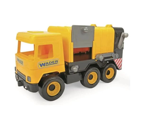 Middle Truck: Maşină de gunoi 43 cm galben - Wader