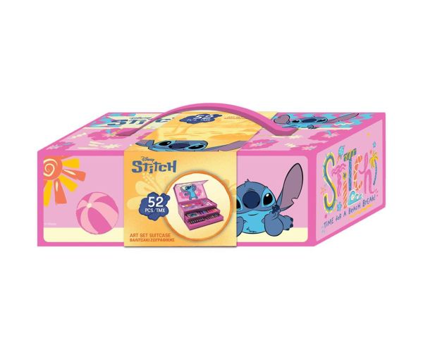 Luna: Set de colorat Disney Stitch în valiză, 52 piese