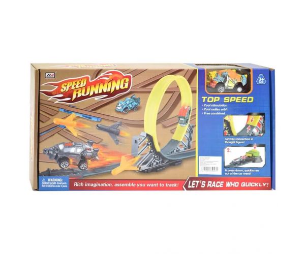 Speed Running set pistă de curse cu buclă de 360 ​​de grade și 1 mașină 1/64