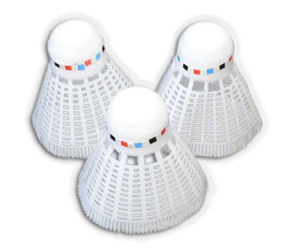 Set de 3 rachete de badminton de culoare albă
