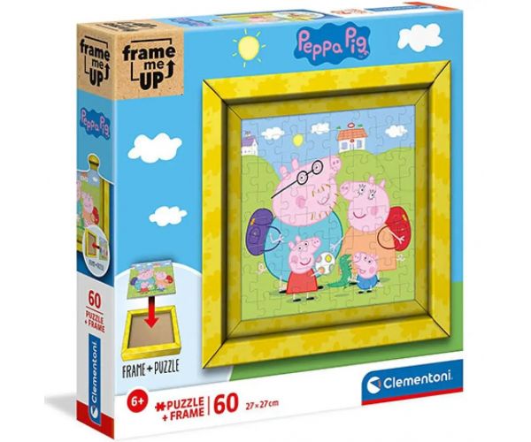 Peppa Pig puzzle cu ramă 60 bucăți - Clementoni