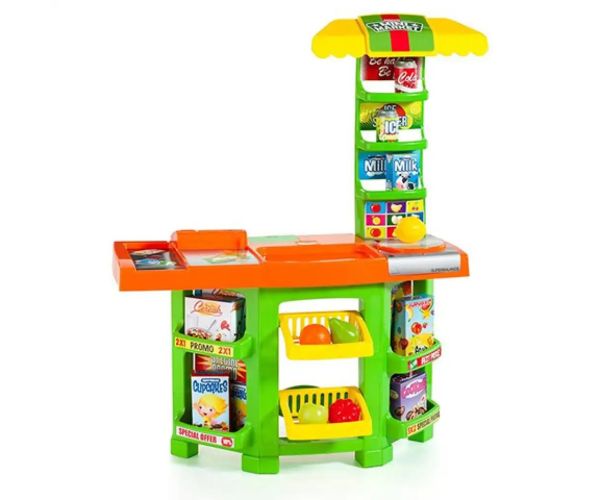 Molto: Mini Market 14 bucăți set de joacă 58x28x77cm