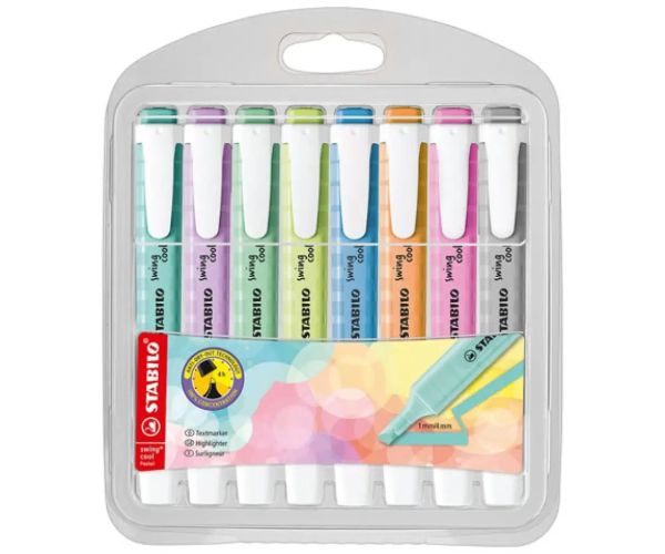 Stabilo: Swing Cool pastel 8 bucăți textliner set