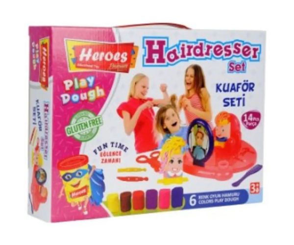 Play-Dough: Heroes Coafor set plastilină 14 bucăți
