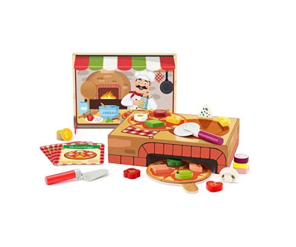 Set de joacă de făcut pizza din lemn - Woodyland