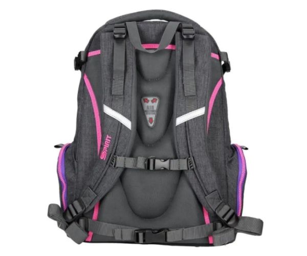 Spirit: Stinger ghiozdan rucsac ergonomic premium gri închis-mov 26x32x44cm