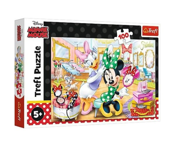 Daisy și Minnie la salon de înfrumusețare puzzle 100 bucăți - Trefl