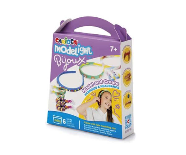 Modelight Bijoux set de făcut Cercei și Bandă pentru cap set plastilină - Carioca