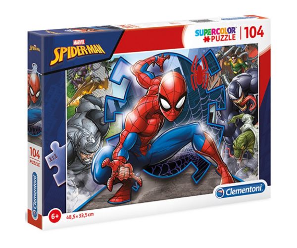 Marvel Spider-Man Supercolor puzzle de 104 piese - Clementoni