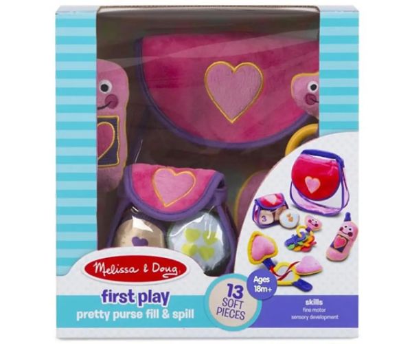 Melissa & Doug: set de joacă moale pretty purse poșetă