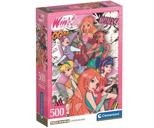 Perechea de zâne Winx 500 de piese puzzle - Clementoni