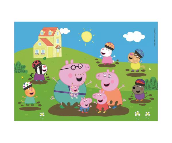 Peppa porculi Sărituri vesele în bălți 104 piese maxi puzzle – Clementoni