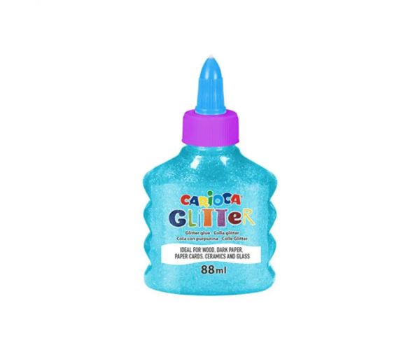 Lipici lichid strălucitor neon albastru deschis 88ml - Carioca