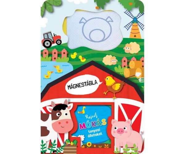 Tablă magnetică - Desenează animale amuzante de fermă