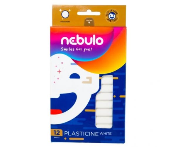 Nebulo: set de plastilină culoare naturală albă 12 bucăți